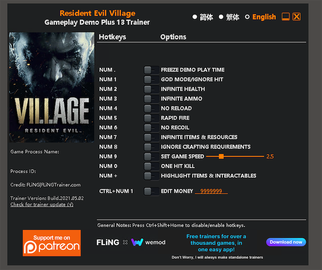 Resident Evil Village Gameplay Demo Plus 13 Trainer