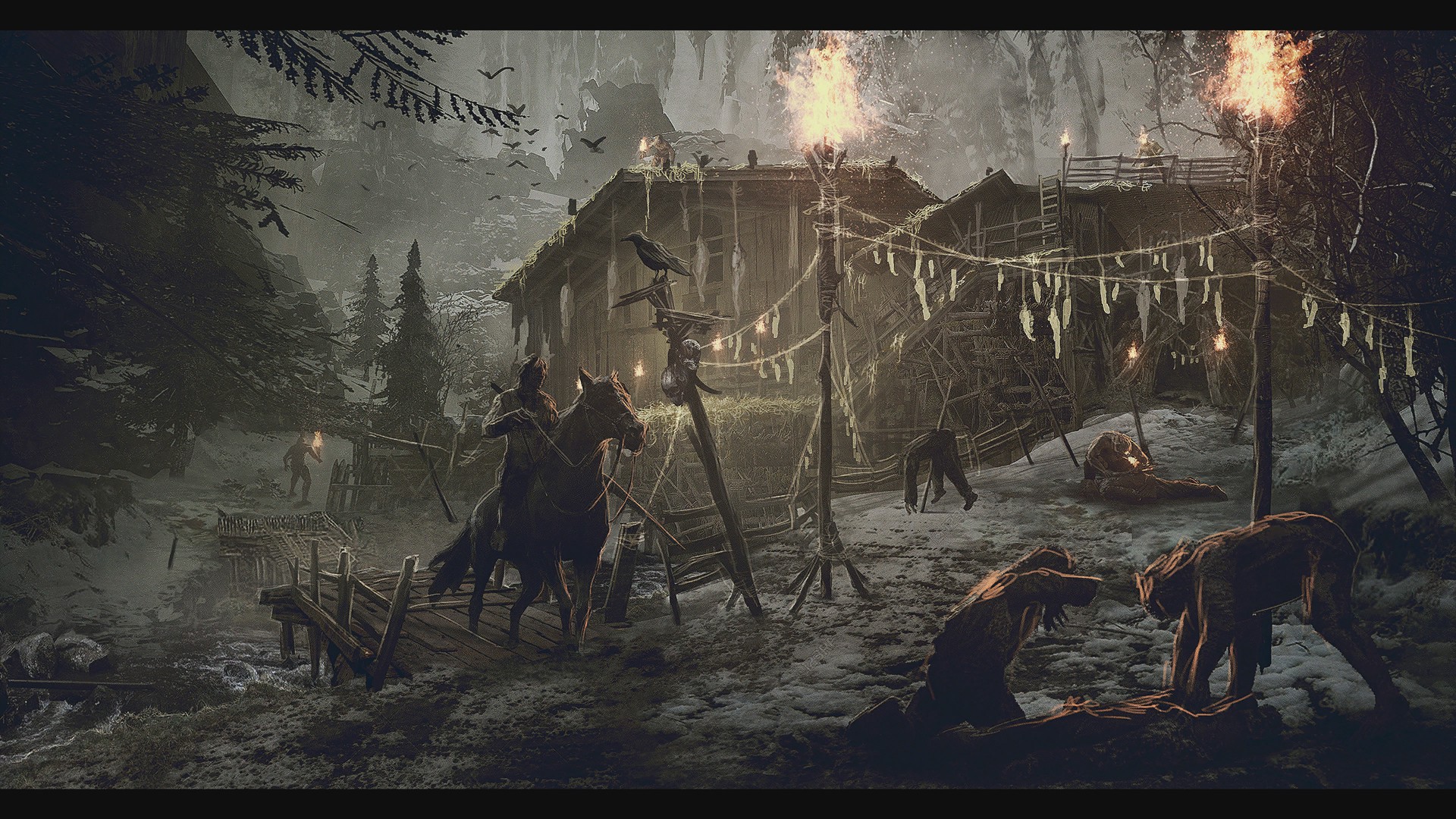 Resident village отзывы. Resident Evil Village мельница Отто. Resident Evil Village Concept Art. Resident Evil Village ps4. Страшная деревня.